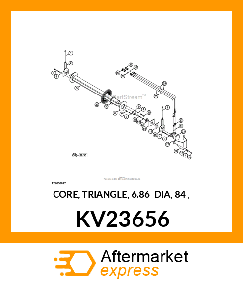 CORE, TRIANGLE, 6.86 DIA, 84 , KV23656