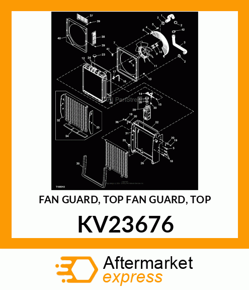 FAN GUARD, TOP FAN GUARD, TOP KV23676