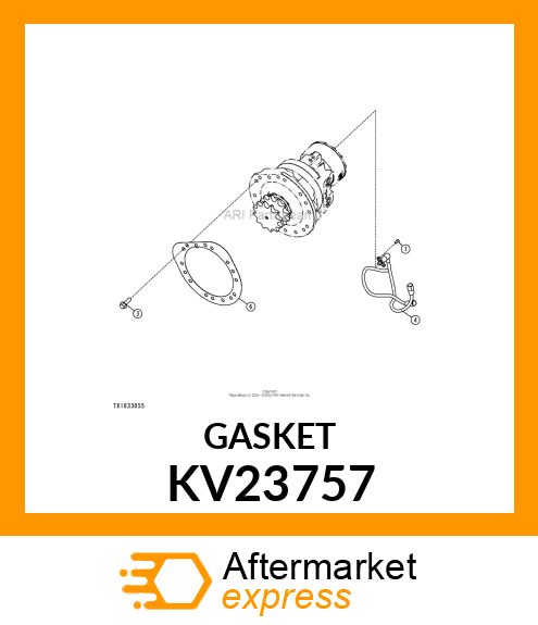 GASKET, BRAKE MOTOR TO CHAIN CASE B KV23757