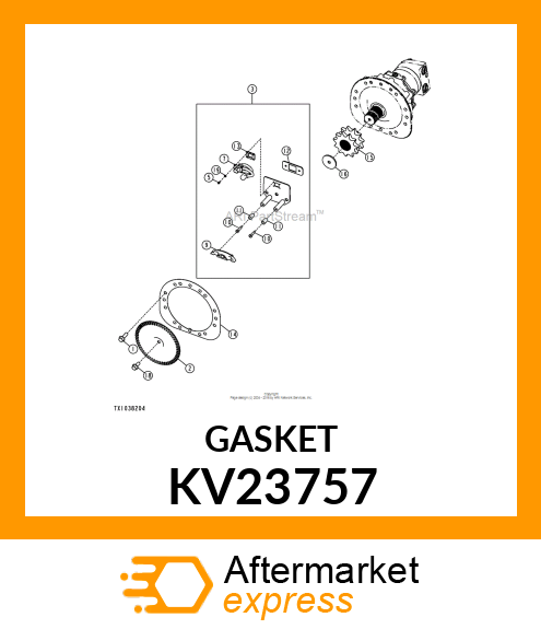 GASKET, BRAKE MOTOR TO CHAIN CASE B KV23757