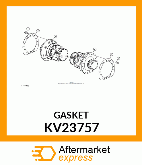 GASKET, BRAKE MOTOR TO CHAIN CASE B KV23757