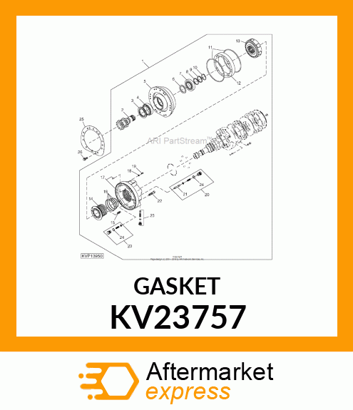 GASKET, BRAKE MOTOR TO CHAIN CASE B KV23757