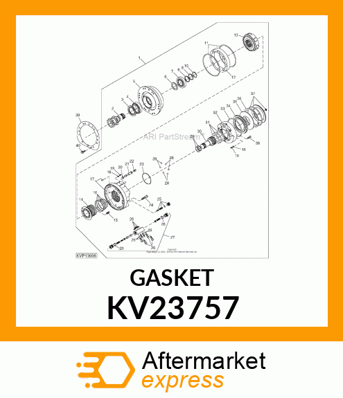 GASKET, BRAKE MOTOR TO CHAIN CASE B KV23757