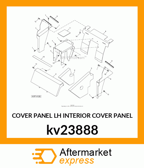 COVER PANEL LH INTERIOR COVER PANEL kv23888