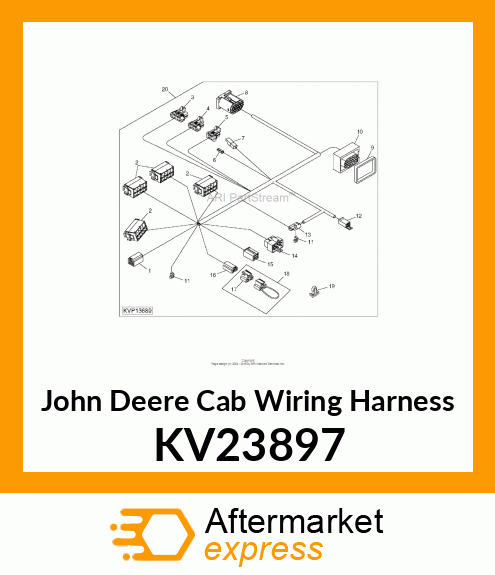 HARNESS, CAB WIRING ROPS HIGH FLOW KV23897