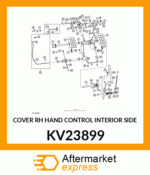 COVER RH HAND CONTROL INTERIOR SIDE KV23899