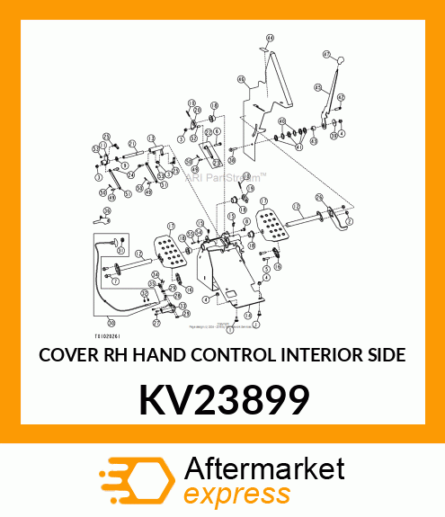 COVER RH HAND CONTROL INTERIOR SIDE KV23899