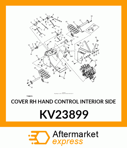 COVER RH HAND CONTROL INTERIOR SIDE KV23899