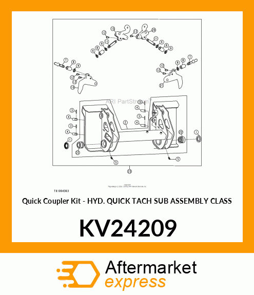 Quick Coupler Kit - HYD. QUICK TACH SUB ASSEMBLY CLASS KV24209