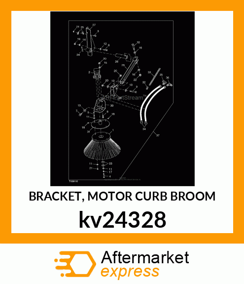 BRACKET, MOTOR CURB BROOM kv24328