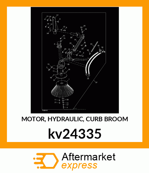 MOTOR, HYDRAULIC, CURB BROOM kv24335