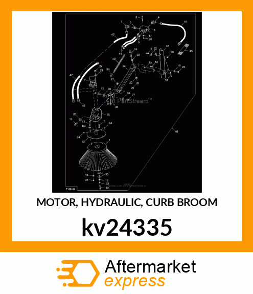 MOTOR, HYDRAULIC, CURB BROOM kv24335