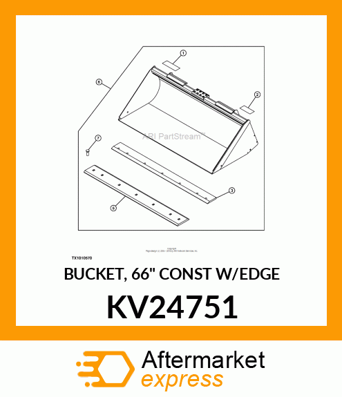 BUCKET, 66" CONST W/EDGE KV24751