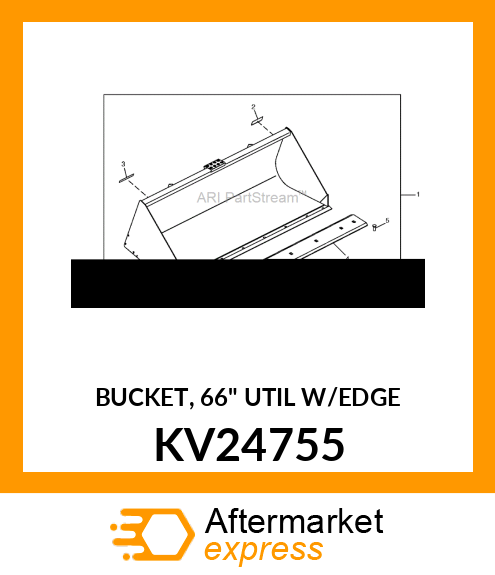 BUCKET, 66" UTIL W/EDGE KV24755