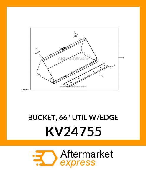 BUCKET, 66" UTIL W/EDGE KV24755