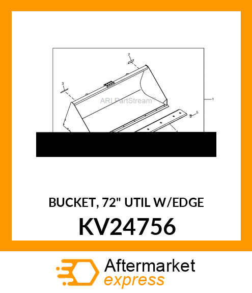 BUCKET, 72" UTIL W/EDGE KV24756