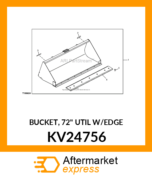 BUCKET, 72" UTIL W/EDGE KV24756