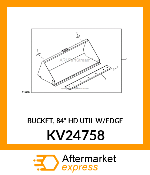 BUCKET, 84" HD UTIL W/EDGE KV24758