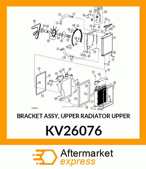 BRACKET ASSY, UPPER RADIATOR UPPER KV26076