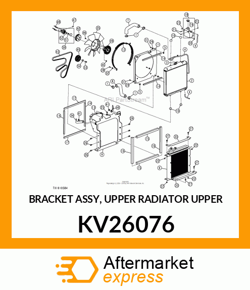 BRACKET ASSY, UPPER RADIATOR UPPER KV26076