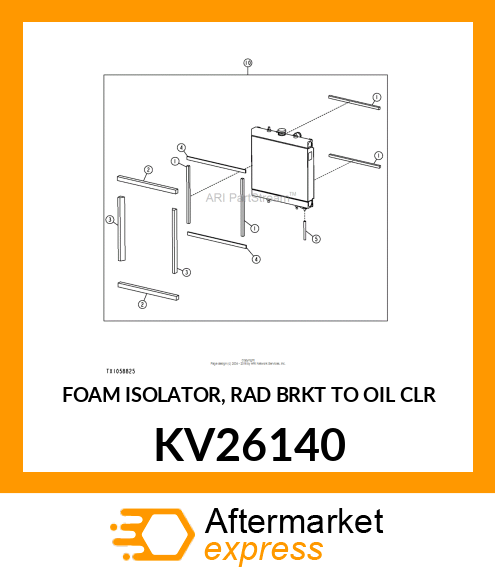 FOAM ISOLATOR, RAD BRKT TO OIL CLR KV26140