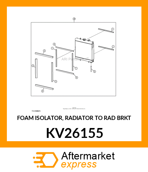 FOAM ISOLATOR, RADIATOR TO RAD BRKT KV26155