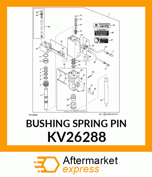 BUSHING SPRING PIN KV26288