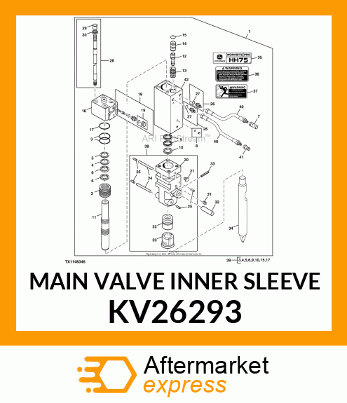 MAIN VALVE INNER SLEEVE KV26293