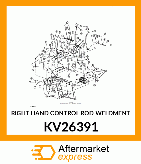 RIGHT HAND CONTROL ROD WELDMENT KV26391