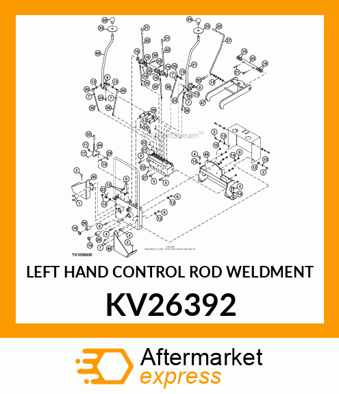 LEFT HAND CONTROL ROD WELDMENT KV26392