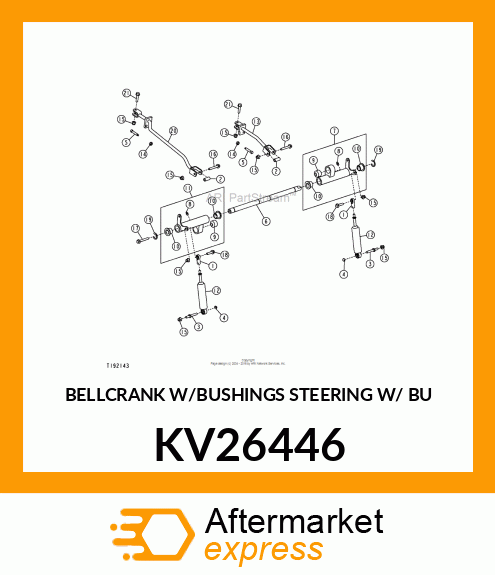 BELLCRANK W/BUSHINGS STEERING W/ BU KV26446