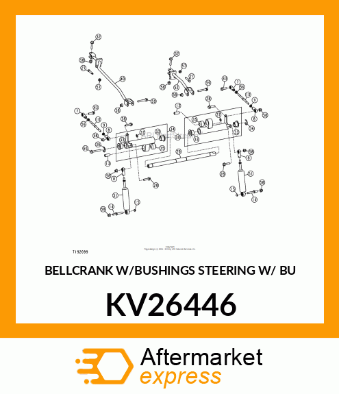 BELLCRANK W/BUSHINGS STEERING W/ BU KV26446