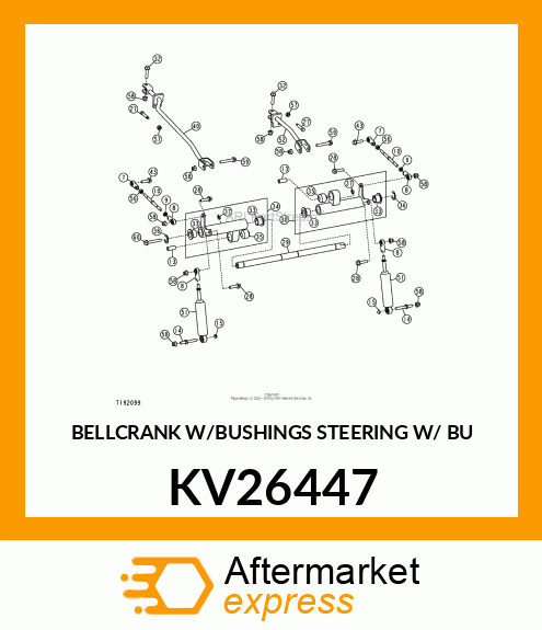 BELLCRANK W/BUSHINGS STEERING W/ BU KV26447