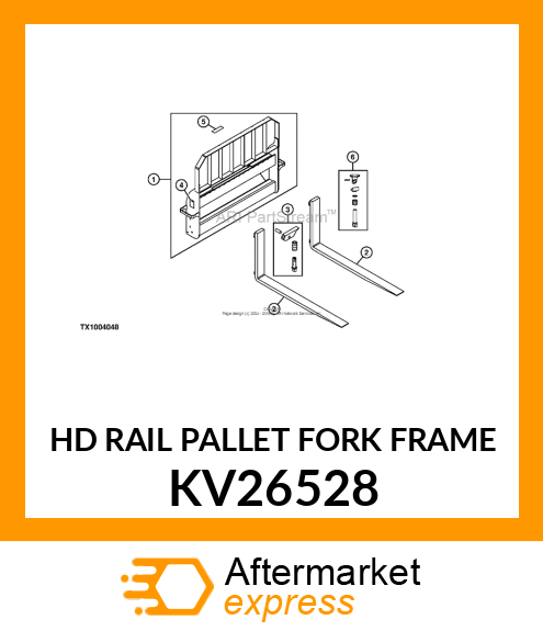 HD RAIL PALLET FORK FRAME KV26528