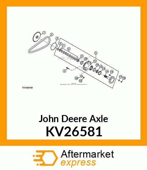 AXLE ASSEMBLY AXLE ASSEMBLY KV26581