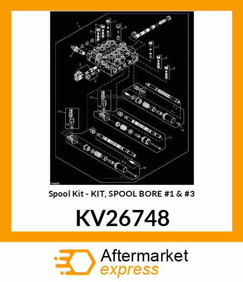 Spool Kit - KIT, SPOOL BORE #1 & #3 KV26748