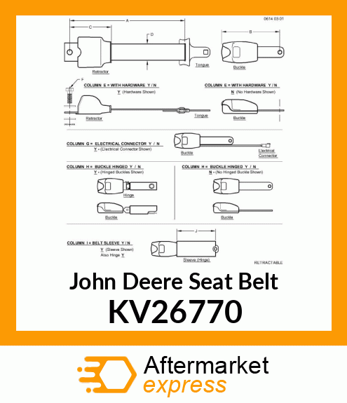 SEAT BELT, 3 KV26770