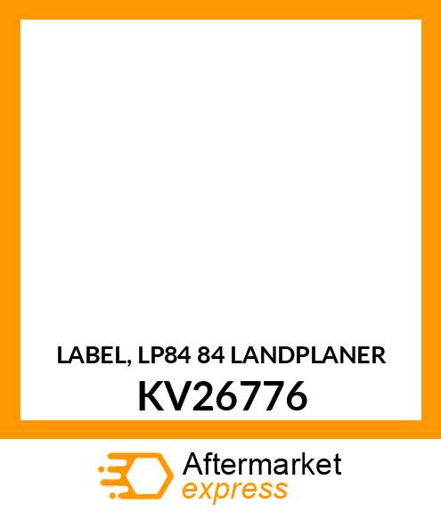 LABEL, LP84 84 LANDPLANER KV26776