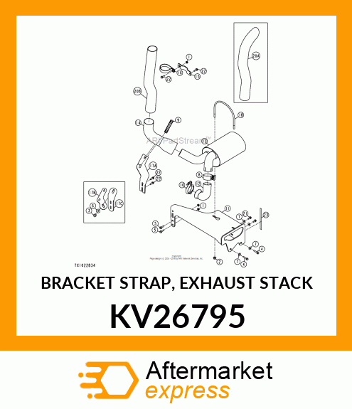 BRACKET STRAP, EXHAUST STACK KV26795