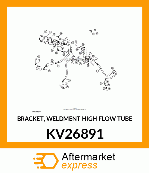 BRACKET, WELDMENT HIGH FLOW TUBE KV26891