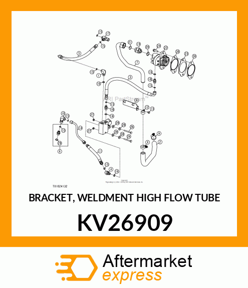 BRACKET, WELDMENT HIGH FLOW TUBE KV26909