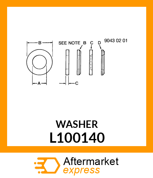 WASHER S=1,1 L100140