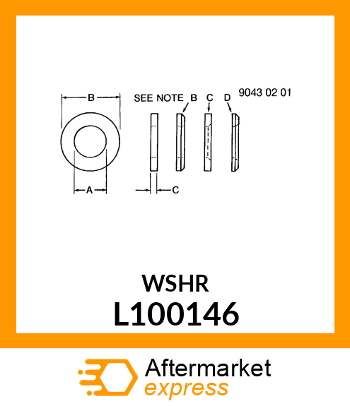 WASHER S=1,4 L100146