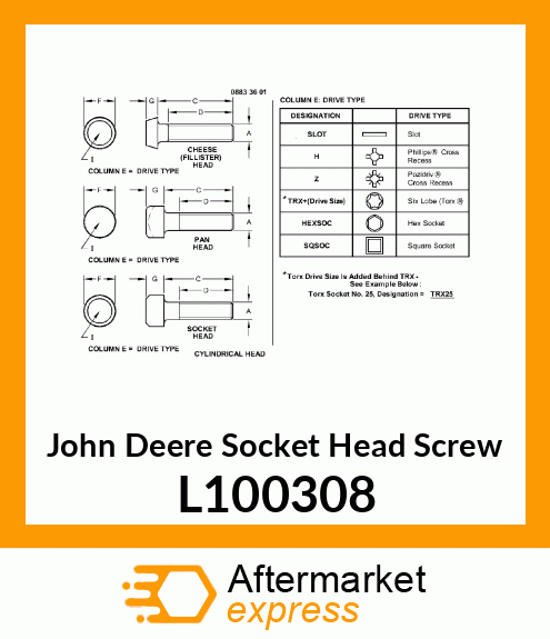 HEX SOCKET SCREW M12X100 DIN912 L100308