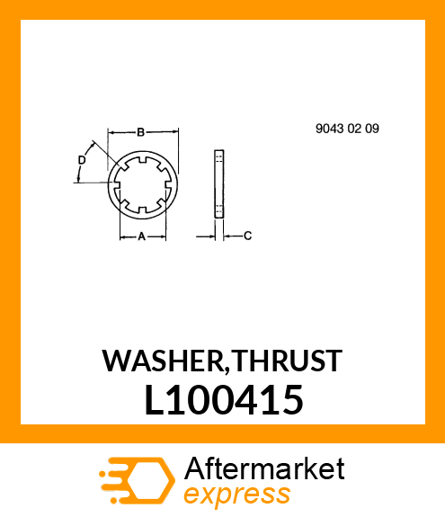 WASHER,THRUST L100415