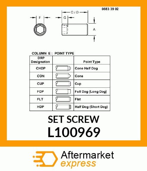 SET SCREW L100969