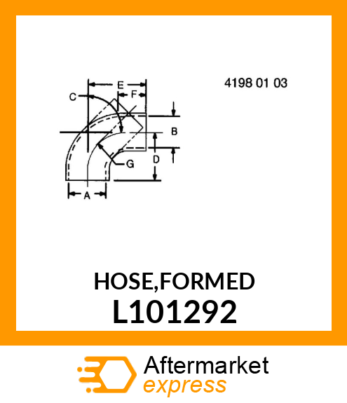 HOSE,FORMED L101292