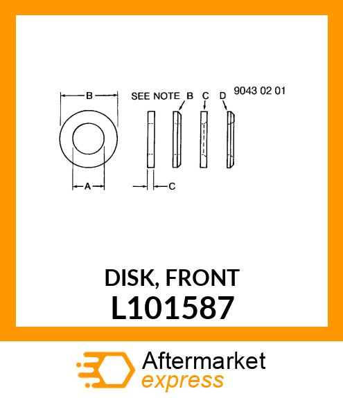 DISK, FRONT L101587