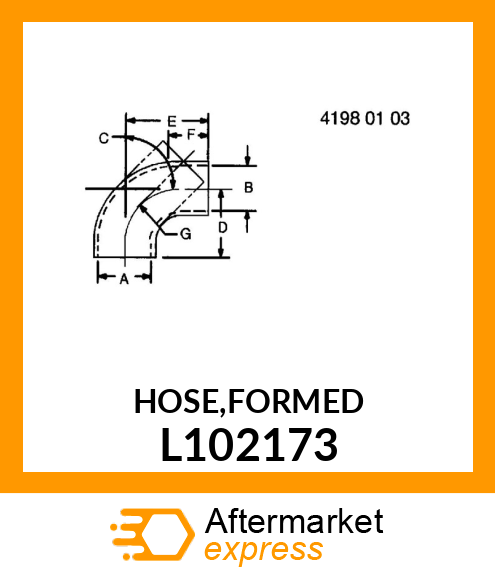 HOSE,FORMED L102173