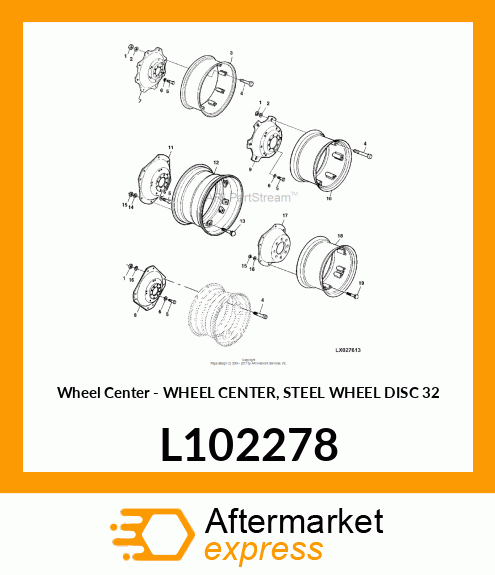 Wheel Center Steel Wheel D L102278